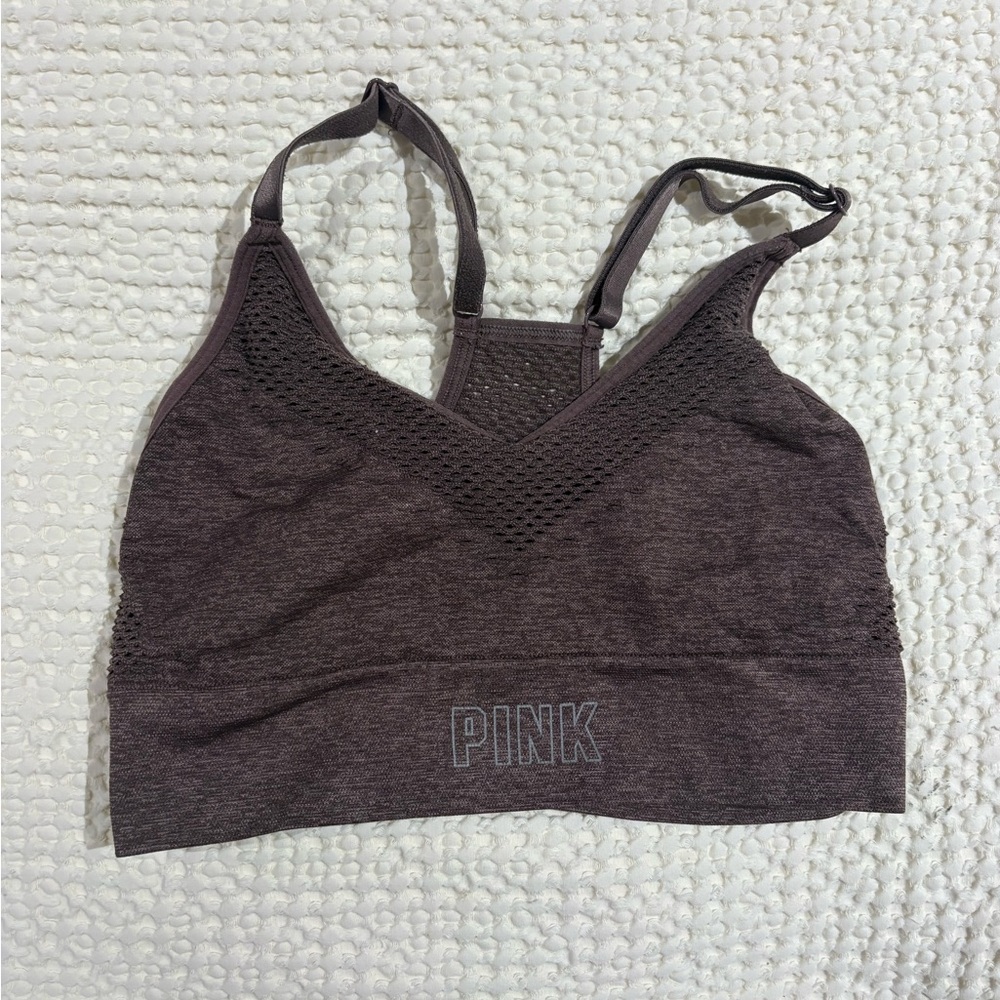 PINK Victoria's Secret Women's Dark Gray Sports Bra
